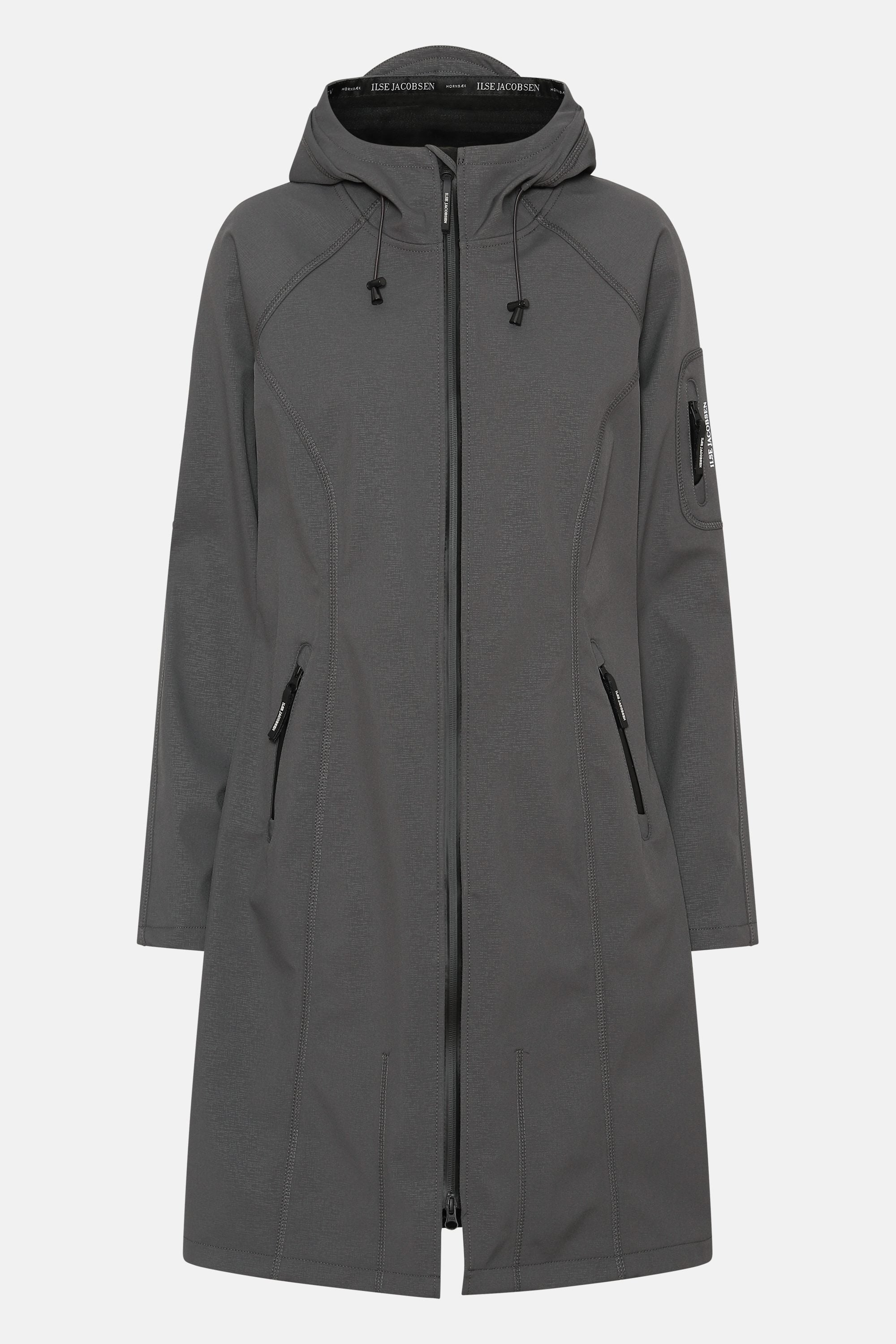 Long Softshell Raincoat - Dark Shadow
